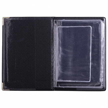 Обложка для автодокументов, 128х92 мм, ПВХ под кожу, конгревное тиснение, цвет ассорти, А5-12