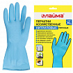 Перчатки МНОГОРАЗОВЫЕ нитриловые LAIMA ГИПОАЛЛЕРГЕННЫЕ, х/б напыление, ПРОЧНЫЕ, размер 9-10, XL (очень большой), синие, вес 40 г, 605000