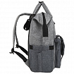 Рюкзак для мамы BRAUBERG MOMMY, крепления для коляски, термокарманы, серый, 41x24x17 см, 270818