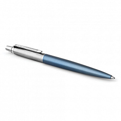 Ручка шариковая PARKER "Jotter Core Waterloo Blue CT", корпус голубой, детали хром, синяя, 1953191