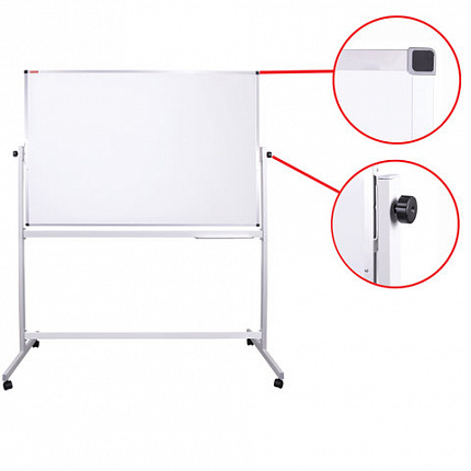 Доска магнитно-маркерная НА СТЕНДЕ 120х180 см, 2-сторонняя, BRAUBERG, 238142