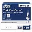 Полотенца бумажные 410 шт., TORK (Система H5) PeakServe, UNIVERSAL, КОМПЛЕКТ 12 пачек, 22,5x20 см, W-сложение, 100585