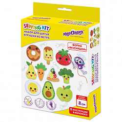 Набор для шитья игрушки из фетра "Вкусняшки", 10 игрушек, ЮНЛАНДИЯ, 664734