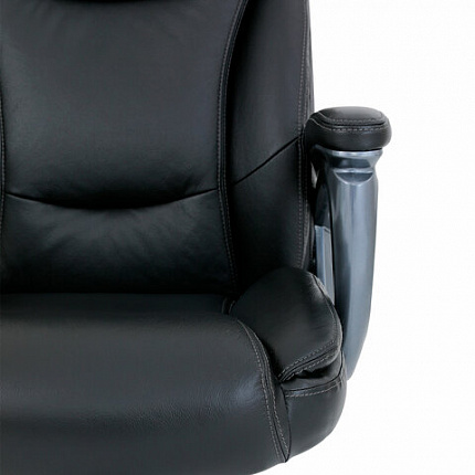 Кресло BRABIX PREMIUM "Gladiator EX-552", натуральная кожа, черное, 532939