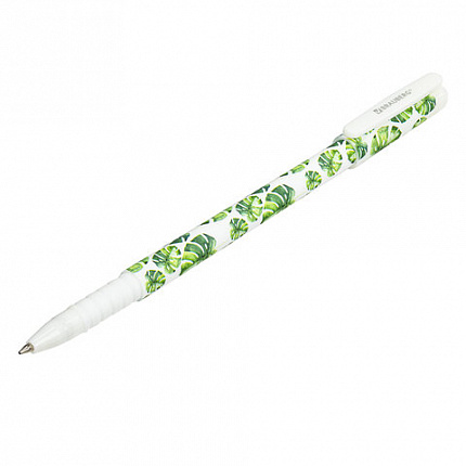 Ручка шариковая BRAUBERG SOFT TOUCH GRIP "TROPIC", СИНЯЯ, мягкое покрытие, узел 0,7 мм, 143719