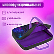 Папка на молнии с ручками BRAUBERG А4, 1 отделение, полиэстер, 80 мм, "Неоновый кот", 271482