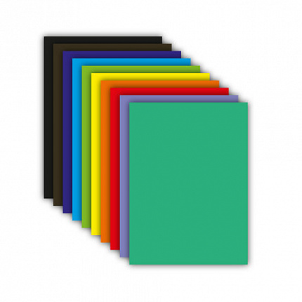 Цветная бумага А4 ТОНИРОВАННАЯ В МАССЕ, 80 листов, 10 цветов, короб, 80 г/м2, BRAUBERG, 210х297 мм, 117616