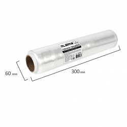 Пленка пищевая ПЭ 300 мм х 200 м, ГАРАНТИРОВАННАЯ ДЛИНА, 6 мкм, вес нетто 0,32 кг ±5%, LAIMA, 605037