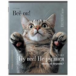 Тетрадь А5 48 л. STAFF "College", скоба, клетка, офсет №2 ЭКОНОМ, обложка картон, "ПУШИСТЫЕ ДРУЗЬЯ", 405627