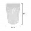 Пакеты дой-пак с замком ZIP LOCK, прозрачные, 180х260 + 40 мм, КОМПЛЕКТ 100 штук, 70 мкм, BRAUBERG, 700699