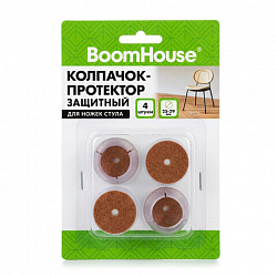Защитный колпачок-протектор для ножек стула 25-29 мм (ПВХ + фетр), КОМПЛЕКТ 4 шт., BOOMHOUSE (БУМХАУС), 701847