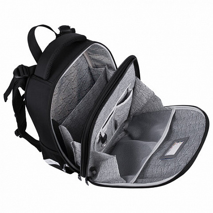 Ранец BRAUBERG SHINY, 2 отделения, с брелоком, "Husky", СВЕТЯЩИЙСЯ РИСУНОК, 38х28х14 см, 271383