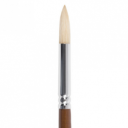 Кисть художественная профессиональная BRAUBERG ART CLASSIC, щетина, круглая, № 8, длинная ручка, 200710