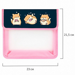 Папка для тетрадей ЮНЛАНДИЯ А5, пластик, 2 отделения, клапан на липучке, "Relaxing cats", 273332