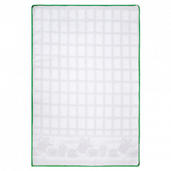 Салфетка из МИКРОФИБРЫ универсальная, 40х60 см, зеленая клетка, орнамент, 240 г/м2, BOOMHOUSE (БУМХАУС), 700878