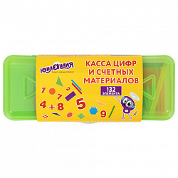 Набор счетных материалов мозаика, пенал, 132 элемента, ЮНЛАНДИЯ, 274055