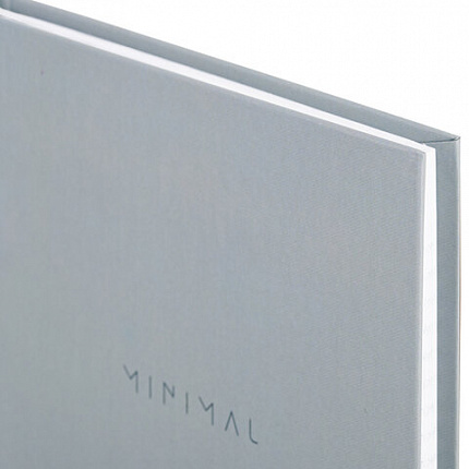 Блокнот А5 134х206 мм, 80 л., твёрдый, клетка, BRAUBERG "Minimal", серый, 116437