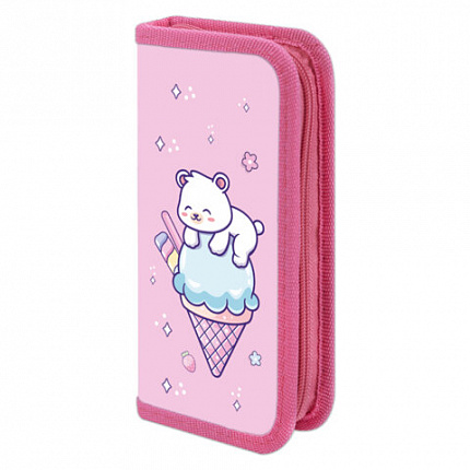 Пенал ПИФАГОР, 1 отделение, ламинированный картон, 19х9 см, Bear attack, 272244