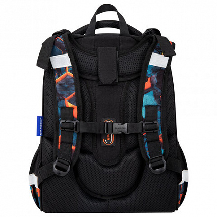 Ранец BRAUBERG ORIGINAL, 2 отделения, с брелком, "Hot spill", 38х29х16 см, 274405