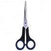 Ножницы BRAUBERG "Soft Grip", 140 мм, черно-синие, резиновые вставки, 3-сторонняя заточка, 230760