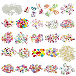 Набор для создания бижутерии и украшений BEADS SET, 450 элементов, 24 вида, BRAUBERG KIDS, 664695