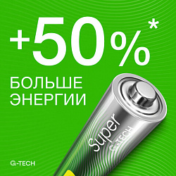 Батарейки КОМПЛЕКТ 4 шт., GP Super G-Tech, AAA (LR03,24А), алкалиновые, мизинчиковые, ПРОМО 3+1, 24A3/1-2CR4