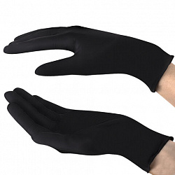 Перчатки нитриловые смотровые SFM Supersoft N136, Германия, 100 пар (200 штук), размер 7-8, M (средний), черные