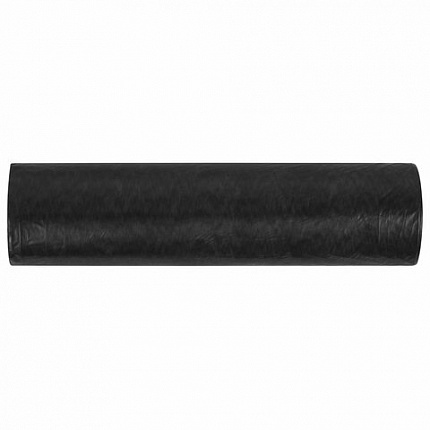 Мешки для мусора 360 л черные, в рулоне 10 шт., ПВД 30 мкм, 120x160 см, ЛЮБАША эконом, 608917