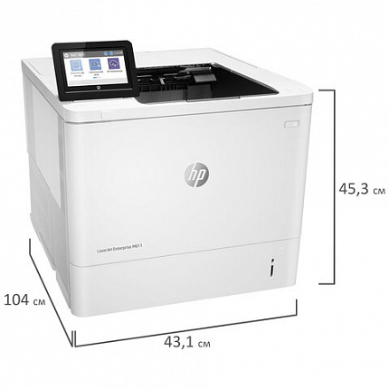 Принтер лазерный HP LaserJet Enterprise M611dn А4, 61 стр./мин., 275 000 стр./мес., ДУПЛЕКС, сетевая карта, 7PS84A