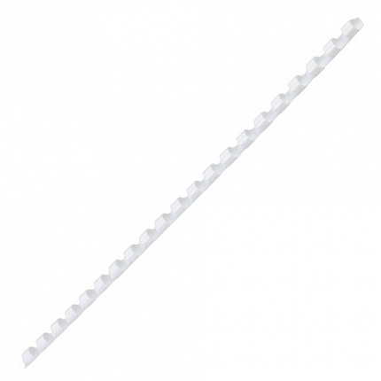 Пружины пластиковые для переплета, КОМПЛЕКТ 100 шт., 6 мм (для сшивания 10-20 л.), белые, BRAUBERG, 530808