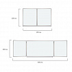 Доска магнитно-маркерная 3-х элементная 100х150/300 см, 5 рабочих поверхностей, белая, BRAUBERG, 231708