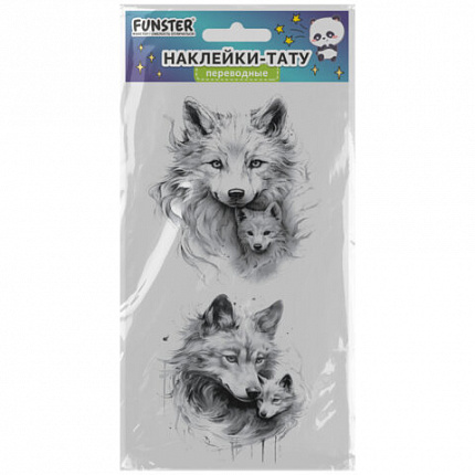 Наклейки-тату переводные "Разные", 20,5х10 см, ассорти 12 видов, FUNSTER (ФАНСТЕР), 666102