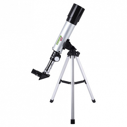 Телескоп рефрактор астрономический настольный, увеличение 90х, объектив 50 мм, фокус 360 мм, видоискатель, 50360, BRAUBERG KIDS, 391396