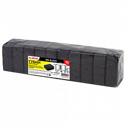 Губки для посуды 9,5х7х3,5 см, КОМПЛЕКТ 10 шт., BIG BLACK, КРУПНОПОРИСТЫЙ поролон с абразивным слоем, LAIMA, 608650