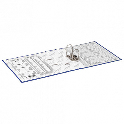 Папка-регистратор ОФИСМАГ с арочным механизмом, покрытие из ПВХ, 75 мм, синяя, 225749