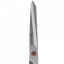Ножницы BRAUBERG "Super black" 220 мм, черные, 3-сторонняя заточка, ручки из ABS-пластика, 238855