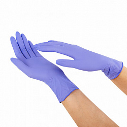 Перчатки нитриловые смотровые SFM Stable-Work/SUPERSOFT N 135, Германия, 50 пар (100 штук), размер 8-9, L (большой)