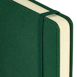 Ежедневник недатированный А5 138х213 мм, BRAUBERG "Base", под кожу, 160 л., темно-зеленый, 116257
