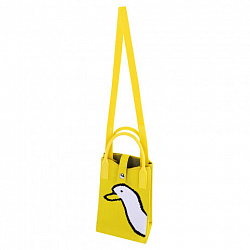 Сумочка-органайзер повседневная HEIKKI KNIT (ХЕЙКИ) кросс боди, вязаная, 17х12х5 см, "Yellow goose", 273791
