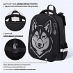 Ранец BRAUBERG SHINY, 2 отделения, с брелоком, "Хаски", СВЕТЯЩИЙСЯ РИСУНОК, 38х28х14 см, 271383