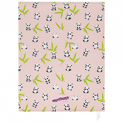 Дневник 1-11 класс 48 л., кожзам (твердая), магнитный клапан, ЮНЛАНДИЯ, "Панда", 106563