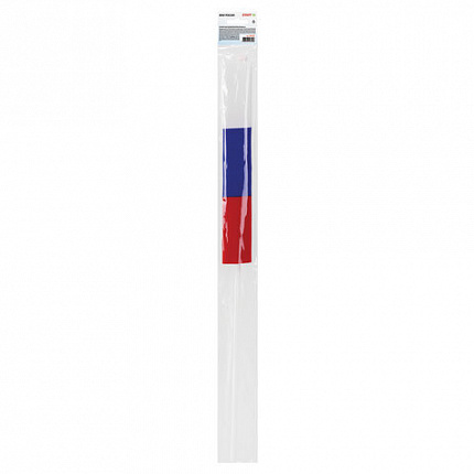 Флаг России ручной 30х45 см, без герба, с флагштоком, BRAUBERG/STAFF, 550182