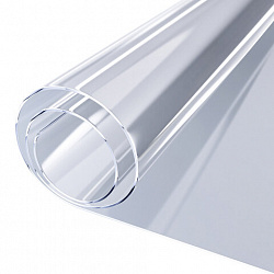 Коврик-подкладка, скатерть ПВХ прозрачная, гибкое/мягкое стекло, 100х60 см, 0,5 мм, DASWERK (ДАСВЕРК), 607874