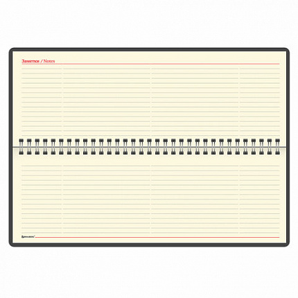 Планинг настольный недатированный (305x140 мм) BRAUBERG "Imperial", кожзам, 60 л., синий, 11169, 111694