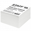 Блок для записей непроклеенный, 9х9х5 см, плотность 55 г/м2, белизна 70-80%, STAFF, 126574