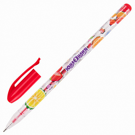 Ручки гелевые ЮНЛАНДИЯ, НАБОР 12 ЦВЕТОВ, корпус с печатью, узел 0,5 мм, линия письма 0,35 мм, 142800