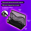 Подставка для бумаг и писем BRAUBERG "Germanium", металлическая, 3 секции, 122х173х83 мм, черная, 231946