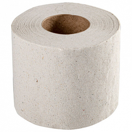 Бумага туалетная 75 "ЧЕСТНЫЙ БОЛЬШОЙ РУЛОНЧИК 75" на втулке (эконом) серый, 113357, 113357 (М-68)