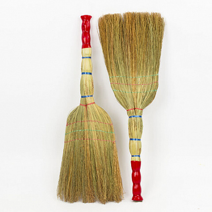 Веник сорго 3-х прошивной, LAIMA "ЛЮКС", ручка в пленке, длина 79 см, 604229