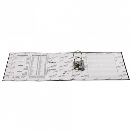 Папка-регистратор ОФИСМАГ с арочным механизмом, покрытие из ПВХ, 75 мм, черная, 225748